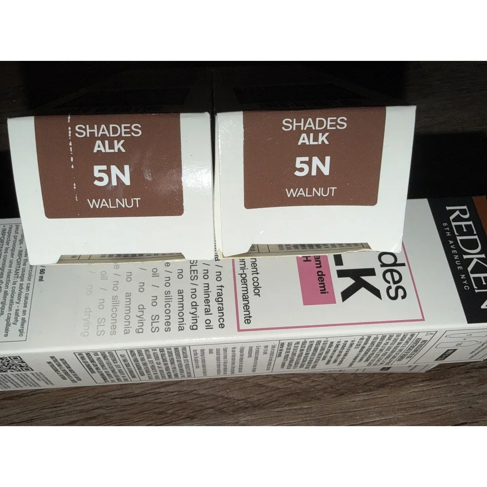 Redken Shades EQ ALK 5N Walnut Brown Demi Permanent Hair Color Lot of 2